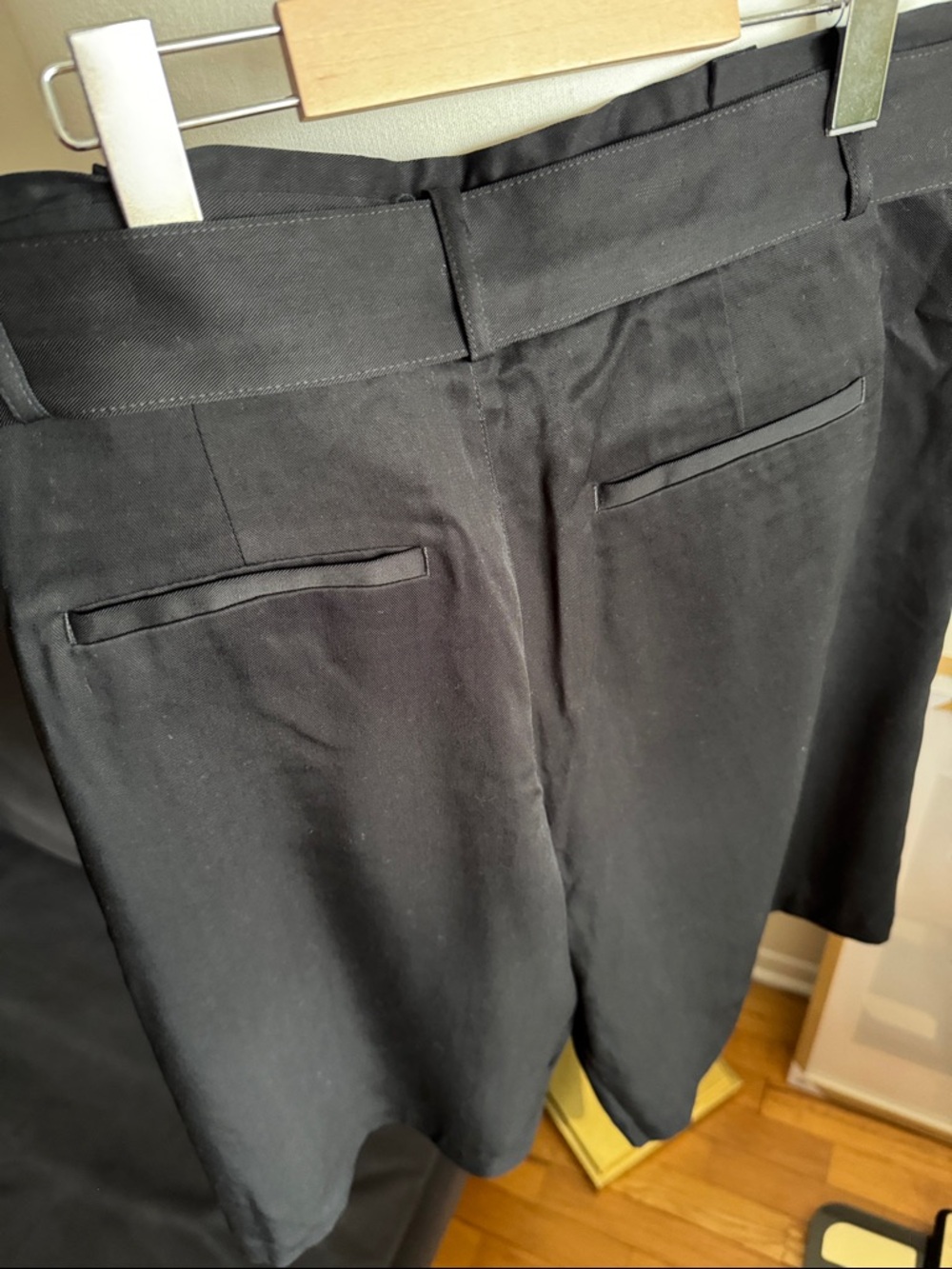 Banana Republic Black Satin Tie-Waist Bermuda Shorts - Picture 5 of 8